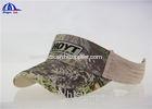 Camo / Khaki 100% Cotton Sun Visor Hats , Sunvisor Baseball Cap Wholesale