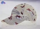 6 Panel Embroidery Camo Baseball Caps , Custom Cotton Baseball Hats for College