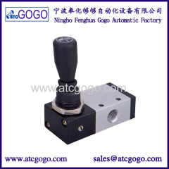 3 way manual valve mechanical lock and spring loaded rebound hand pull valve