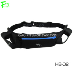 Neoprene Hydration Belt with Phone Pouch and Double Water Bottle Holder