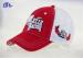Fashion Red and White 100% Polyester Embroidered Baseball Caps for Girl or Boy