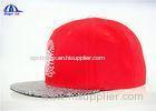 Red Fashion Ladies Snapback Baseball Caps with 98% Cotton 2% Spandex