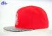 Red Fashion Ladies Snapback Baseball Caps with 98% Cotton 2% Spandex