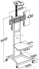 Movable LCD TV Cart New design moveable lcd tv cart with wheels