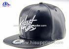 Polyester Woven PU Snapback Baseball Caps , 3D Embroidery ClassicBaseball Cap