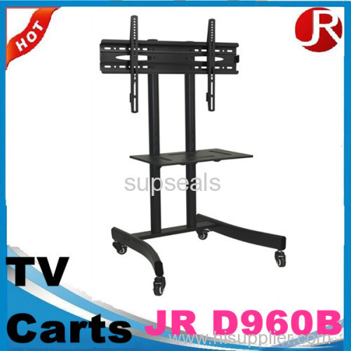 tv carts with wheels hot sale glass tv stand