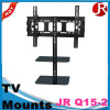 32-65 inch modern tv stand black glass tv table