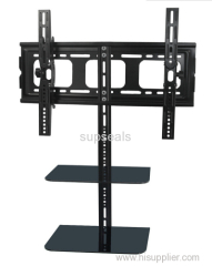 32-65 inch modern tv stand black glass tv table