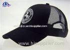 Black 55% Cotton 45% Polyester Mesh Trucker Caps Custom Made Baseball Caps