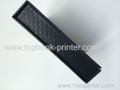unique leather textured surface design sponge or cardboard insert DVD packaing box printer