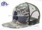 OEM 55% Cotton Camo 45% Polyester Mesh Trucker Hats , Fashion Baseball Cap