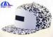 Wholesale 7 Panel Camp Snapback Cap , White Leopard Short Brim Baseball Cap