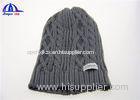 Fashion Accessory Acrylic Knitted Beanie Hats With Jacquard Check Pattern