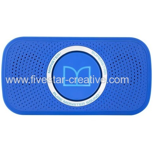 Monster Superstar High Powered Bluetooth Wireless Audiophile Speaker Neon Blue