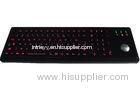 106 Keys Backlight Black Metal Keyboards Military With Trackball