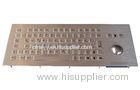 Panel mounting industrial metal keyboard with optical trackball