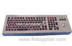 Desktop Backlit Explosion Proof Keyboard With Trackball , Scrachproof