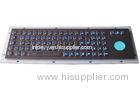 waterproof metal backlit PC keyboard with mechanical trackball