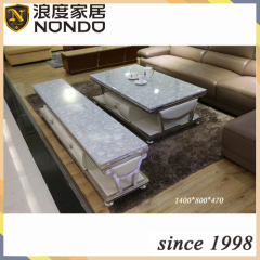 Metal frame marble top coffee table CJG051
