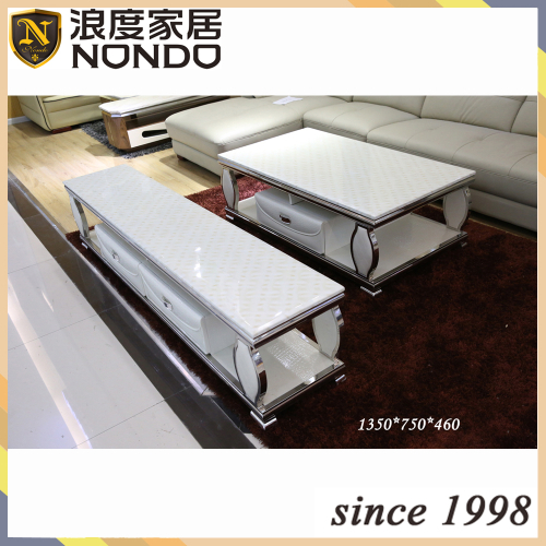 Marble top and metal frame coffee tables CJG055