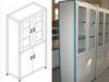 Professional Modern Glass door Pharmacy Medicine Cabinet adjustable height 30mm - 50mm