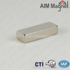 china ndfeb magnet manufacture 1/2 " x 1/4 " x 1/2 " block zn plated