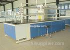 Custom Steel And Wood Modular Laboratory Furniture Island Bench With Sink