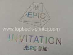 Custom art paper&cardboard company party invitation card design or printing online