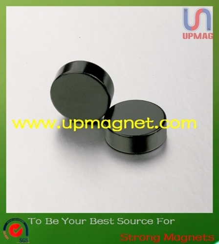 Disc NdFeB magnets with black epoxy coating