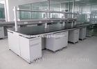 Durable Steel Anti Aging School Laboratory Island Bench With Reagent Shelf