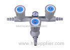High Gloss Epoxy Powder Lab Fittings Triple Outlet Faucet / Tap