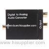 Multi function digital to analog audio converter connected to the Toslink and Coaxial cables