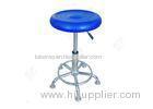 Blue Round Bar / Bank Modern Lab Stool Lab Fittings With PU Cushion