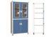 Aluminum / Wood Chemical Glass Ware Storage Lab Vessel Cabinet With Alloy Handle