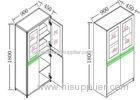 Custom Blue Aluminum / Wood Safety Reagent Cabinet With PVC Water Tray