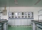 Modern Adjustable Lab Durable Wood Reagent Storage Cabinet Grey / Blue