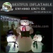 Attractive appearance led inflatable snowman
