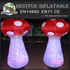 Pillar inflatable led mushroom for festival decoration