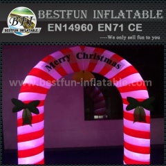 Outdoor advertising Inflatable lighted arch for Christmas