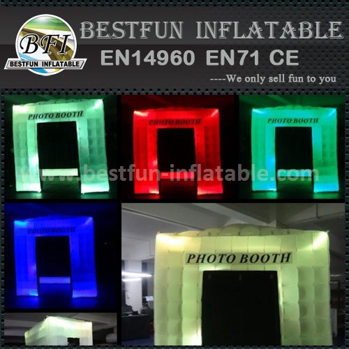 Portable digital led lighting inflatable photo booth