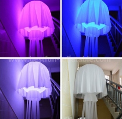 Customized hanging led inflatable jellyfish for party decoration