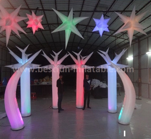 Indoor inflatable decorative wedding lighting columns led lamp decor