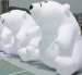 Giant white inflatable bear