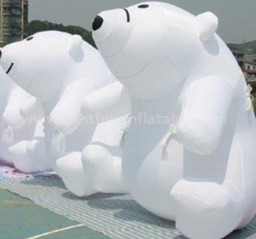 Inflatable advertising polar bear