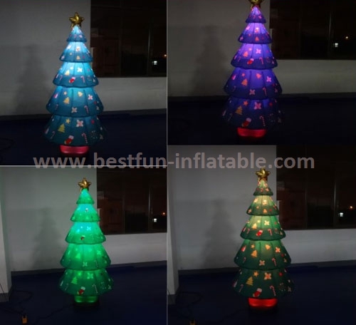 Inflatable christmas tree with led light