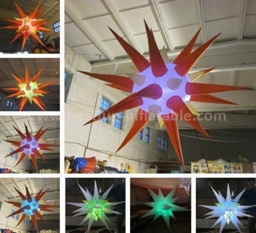 Led light inflatable star for advertising color changeable