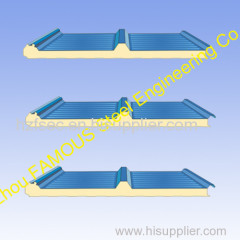 Construction Material PU Insulated Sandwich Panels Polyurethane Foam Steel Roofing Sheets