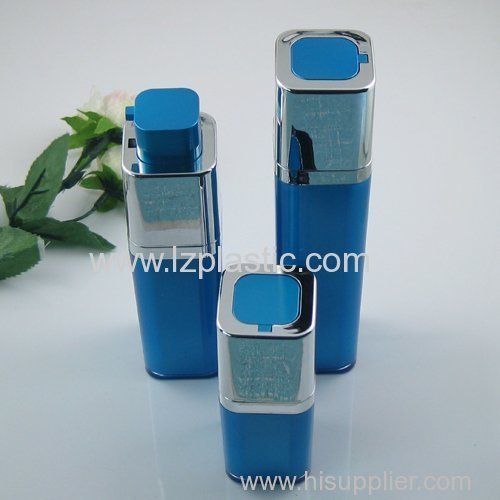 Square Rotary cosmetic Acrylic Airless Bottle and spary pump