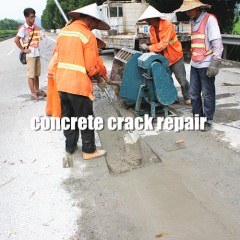 High strength concrete repair mortar for filling large concrete cracks and holes
