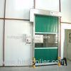 Green PVC High Speed Doors Wind Load Area with Viewing Window